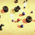 Screenshot of early Junkyard Desert gameplay.