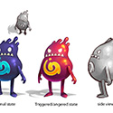 Expanded coloured concept of the medium common enemy.